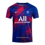 Maglia Prematch Paris Saint-Germain 2022 Blu e Rosso