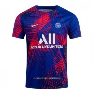 Maglia Prematch Paris Saint-Germain 2022 Blu e Rosso