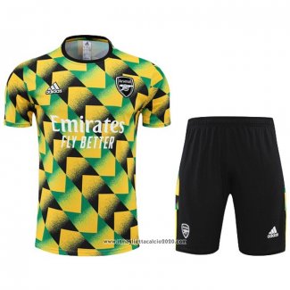 Tuta da Track Arsenal Manica Corta 2022 2023 Verde - Pantalon Corto