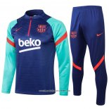 Tuta da Track Felpa FC Barcellona 2021 2022 Blu