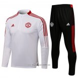 Tuta da Track Felpa Manchester United 2021 2022 Bianco