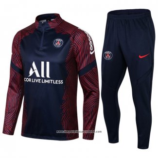 Tuta da Track Felpa Paris Saint-Germain 2021-2022 Blu