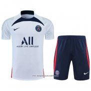 Tuta da Track Paris Saint-Germain Manica Corta 2022 2023 Bianco - Pantalon Corto