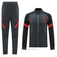 Tuta da Track Giacca Liverpool 2020 2021 Grigio Oscuro