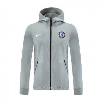 Giacca con Capucha Chelsea 2020 2021 Grigio
