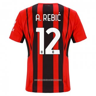Maglia Milan Giocatore A.rebic Home 2021 2022