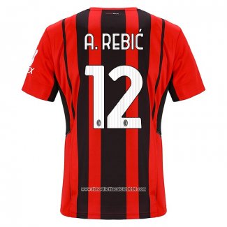 Maglia Milan Giocatore A.rebic Home 2021 2022