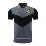 Maglia Polo Borussia Dortmund 2022 2023 Grigio e Nero