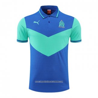 Maglia Polo Olympique Marsiglia 2022 2023 Blu e Verde