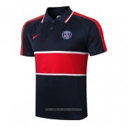 Maglia Polo Paris Saint-Germain 2020 2021 Blu e Rosso