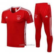 Tuta da Track Ajax Manica Corta 2021 2022 Rosso