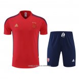 Tuta da Track Ajax Manica Corta 2022 2023 Rosso - Pantalon Corto