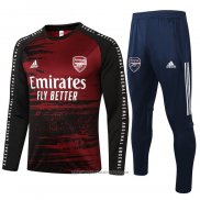 Tuta da Track Felpa Arsenal 2020 2021 Nero e Rosso