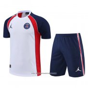 Tuta da Track Paris Saint-Germain Jordan Manica Corta 2022 2023 Bianco - Pantalon Corto