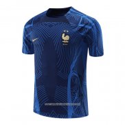 Maglia Allenamento Francia 2022 2023 Blu Oscuro