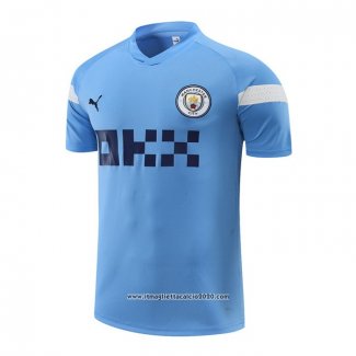 Maglia Allenamento Manchester City 2022 2023 Blu