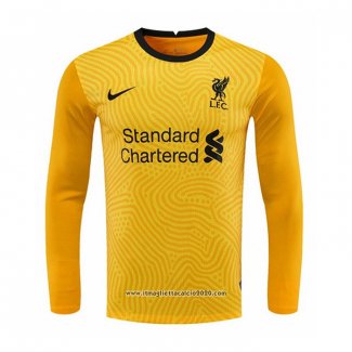 Maglia Liverpool Portiere Manica Lunga 2020 2021 Giallo