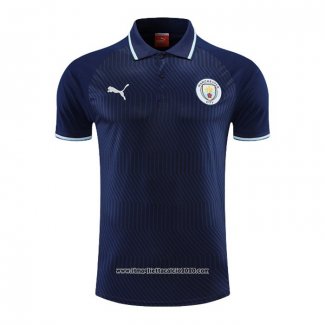 Maglia Polo Manchester City 2022 2023 Blu Marino