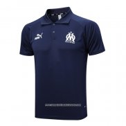 Maglia Polo Olympique Marsiglia 2023 2024 Blu Oscuro