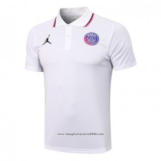 Maglia Polo Paris Saint-Germain Jordan 2021 2022 Bianco