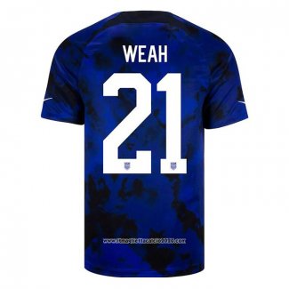 Maglia Stati Uniti Giocatore Weah Away 2022