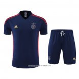 Tuta da Track Ajax Manica Corta 2022 2023 Blu - Pantalon Corto