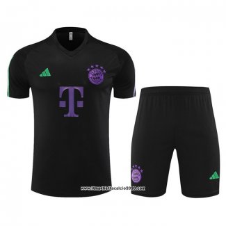 Tuta da Track Bayern Monaco Manica Corta 2023 2024 Nero - Pantalon Corto