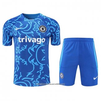 Tuta da Track Chelsea Manica Corta 2022 2023 Blu - Pantalon Corto