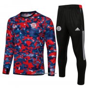 Tuta da Track Felpa Bayern Monaco 2021 Blu e Rosso