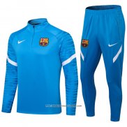 Tuta da Track Felpa FC Barcellona 2021-2022 Blu