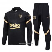 Tuta da Track Felpa FC Barcellona 2023 2024 Nero