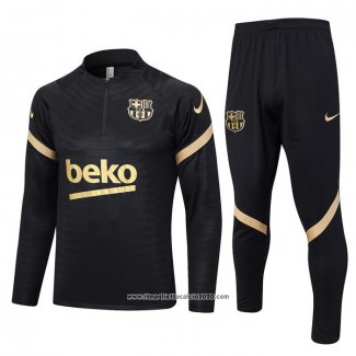 Tuta da Track Felpa FC Barcellona 2023 2024 Nero