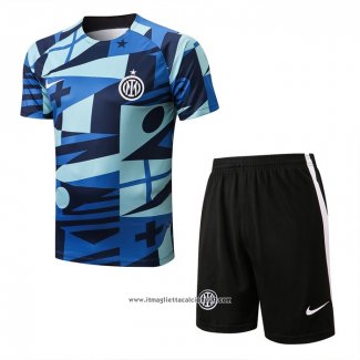 Tuta da Track Inter Manica Corta 2022 2023 Blu - Pantalon Corto