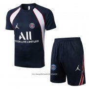 Tuta da Track Paris Saint-Germain Jordan Manica Corta 2022 2023 Blu - Pantalon Corto