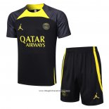 Tuta da Track Paris Saint-Germain Jordan Manica Corta 2023 2024 Nero - Pantalon Corto