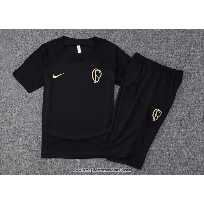 Tuta da Track Corinthians Manica Corta 2023 2024 Nero - Pantalon Corto