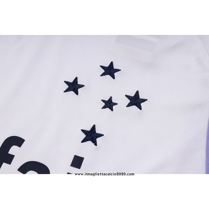 Tuta da Track Cruzeiro Manica Corta 2023 2024 Bianco - Pantalon Corto