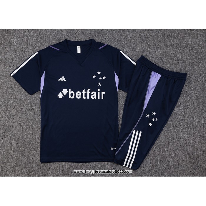 Tuta da Track Cruzeiro Manica Corta 2023 2024 Blu - Pantalon Corto