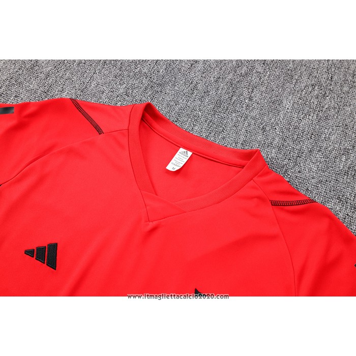 Tuta da Track Flamengo Manica Corta 2023 2024 Rosso - Pantalon Corto