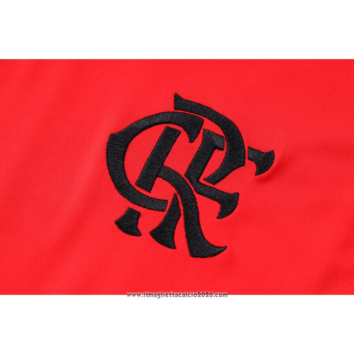 Tuta da Track Flamengo Manica Corta 2023 2024 Rosso - Pantalon Corto