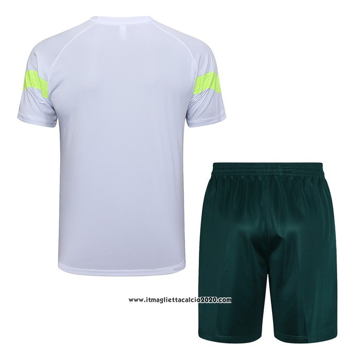 Tuta da Track Palmeiras Manica Corta 202023 2024 Bianco - Pantalon Corto
