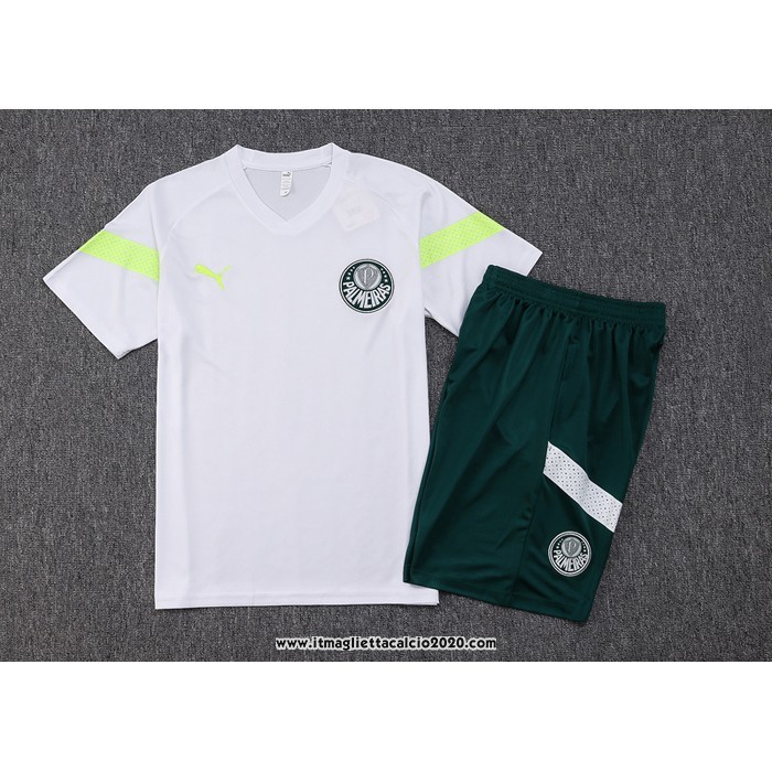 Tuta da Track Palmeiras Manica Corta 202023 2024 Bianco - Pantalon Corto