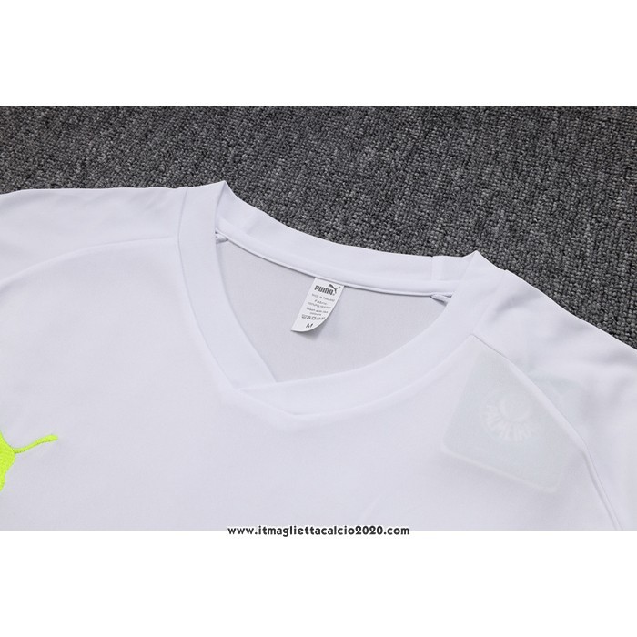 Tuta da Track Palmeiras Manica Corta 202023 2024 Bianco - Pantalon Corto