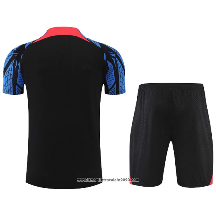 Tuta da Track Portogallo Manica Corta 202022 2023 Nero - Pantalon Corto