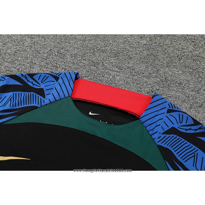 Tuta da Track Portogallo Manica Corta 202022 2023 Nero - Pantalon Corto