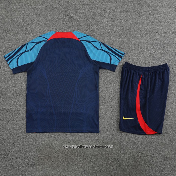 Tuta da Track Portogallo Manica Corta 2022 2023 Blu - Pantalon Corto
