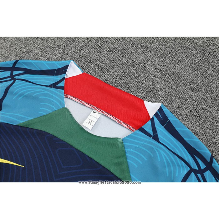 Tuta da Track Portogallo Manica Corta 2022 2023 Blu - Pantalon Corto