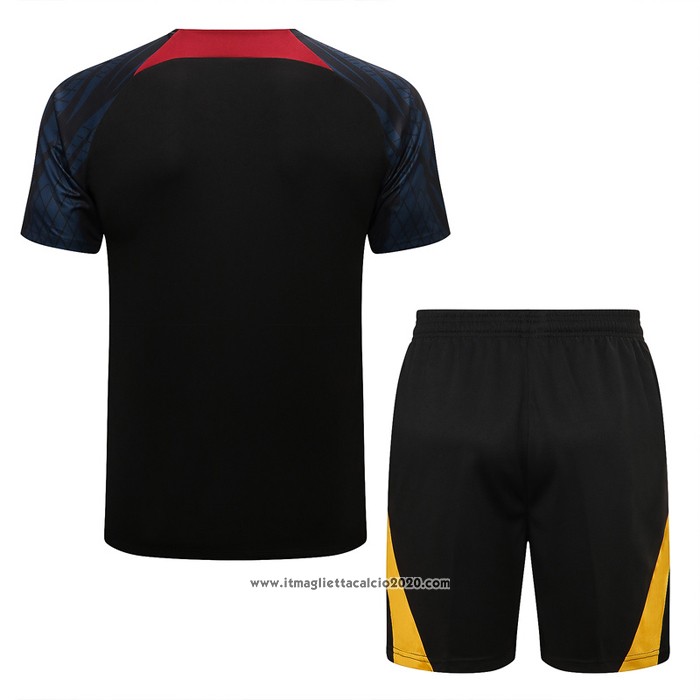 Tuta da Track Portogallo Manica Corta 2022 2023 Nero - Pantalon Corto