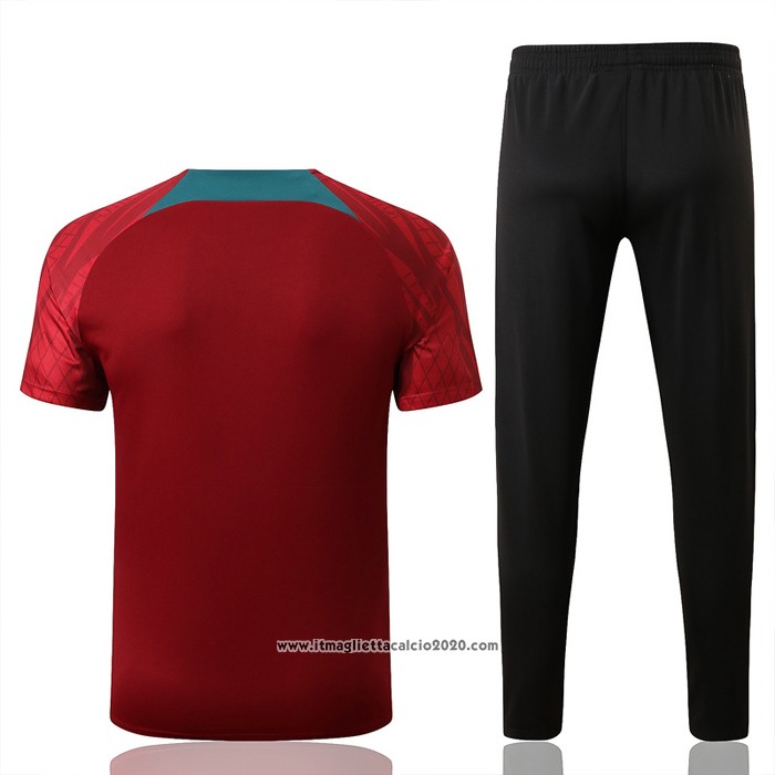 Tuta da Track Portogallo Manica Corta 2022 2023 Rosso